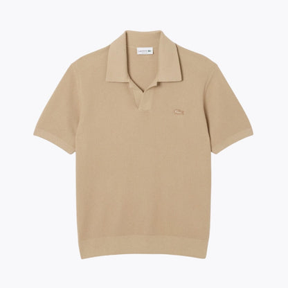 L.C Cotton Blend Open Polo Collar Sweater
