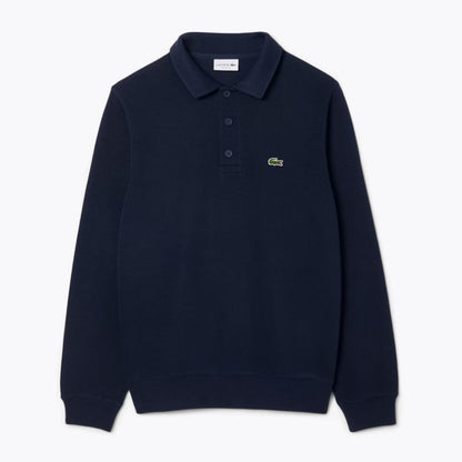 L.C Ribbed Cotton Polo Collar Sweatshirt
