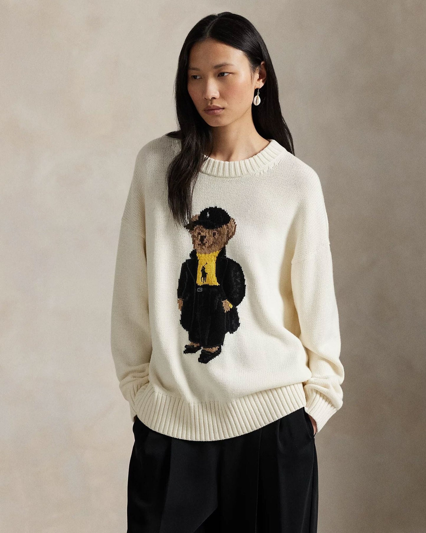 R.L Polo Bear Cotton Crewneck Sweater