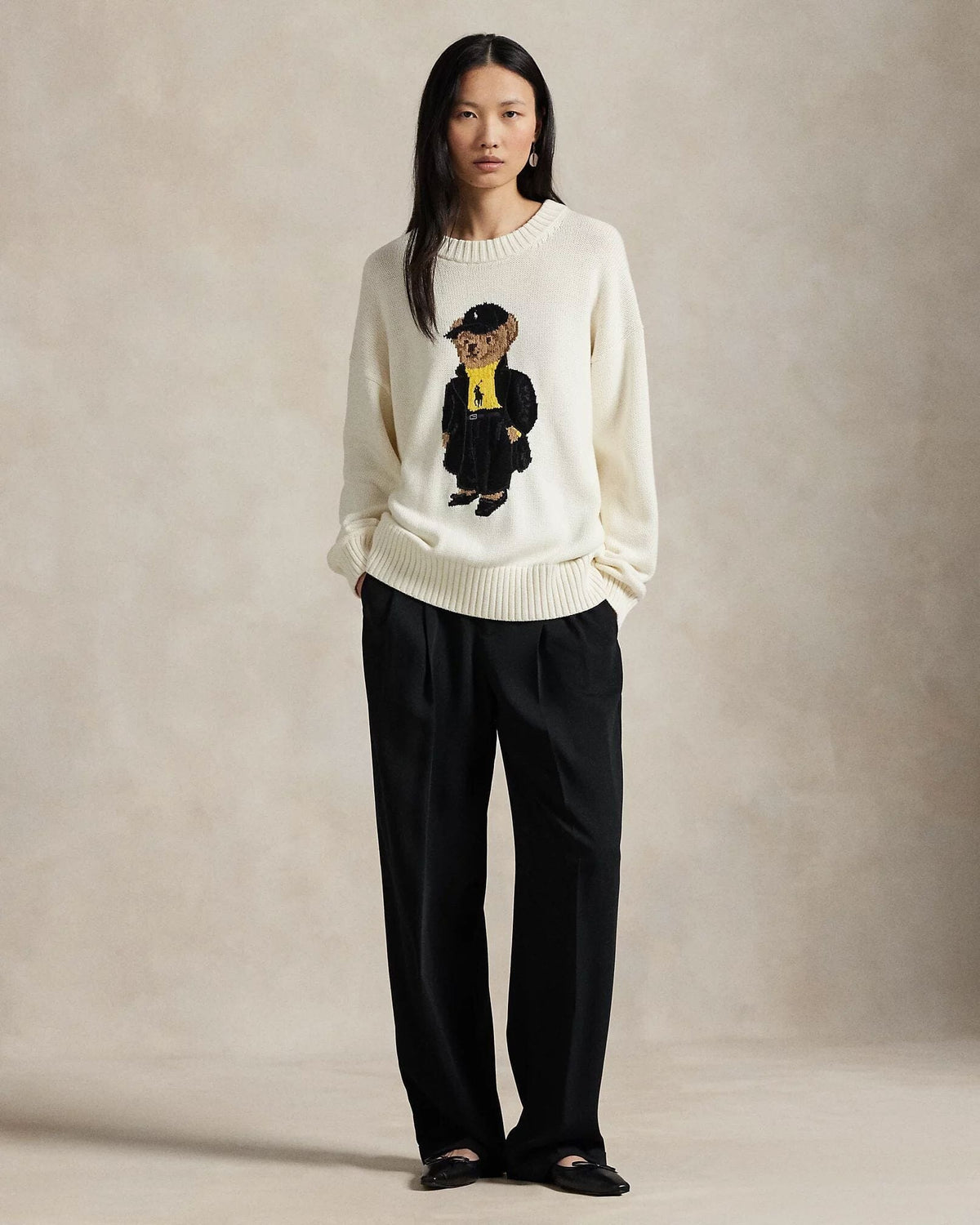 R.L Polo Bear Cotton Crewneck Sweater