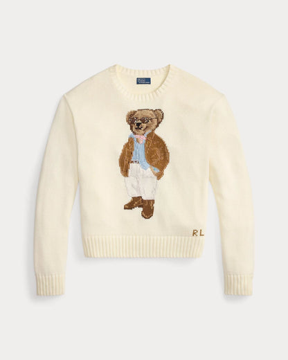 R.L Polo Bear Cotton Crewneck Sweater