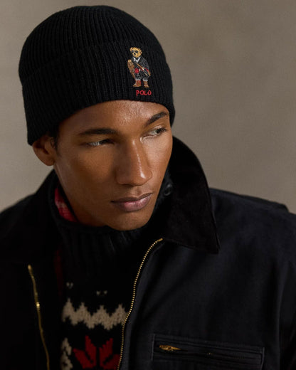 R.L Polo Bear Rib-Knit Beanie