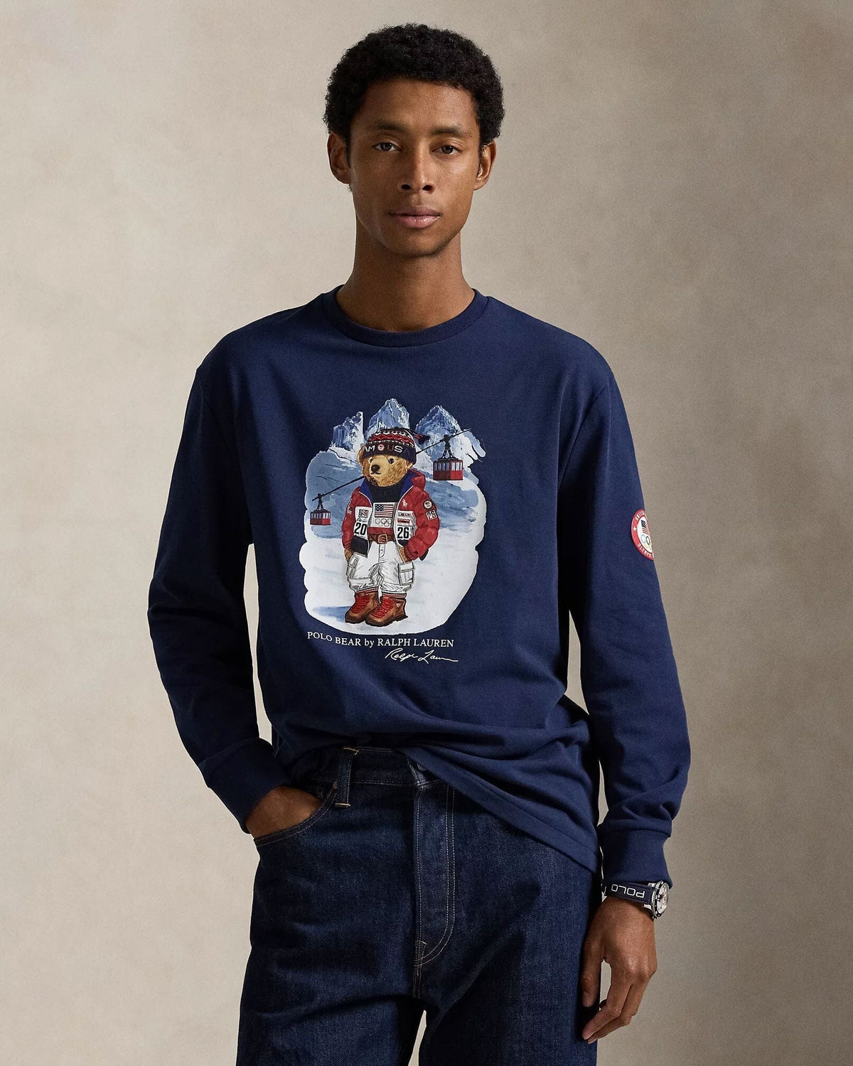 R.L Team USA Polo Bear T-Shirt