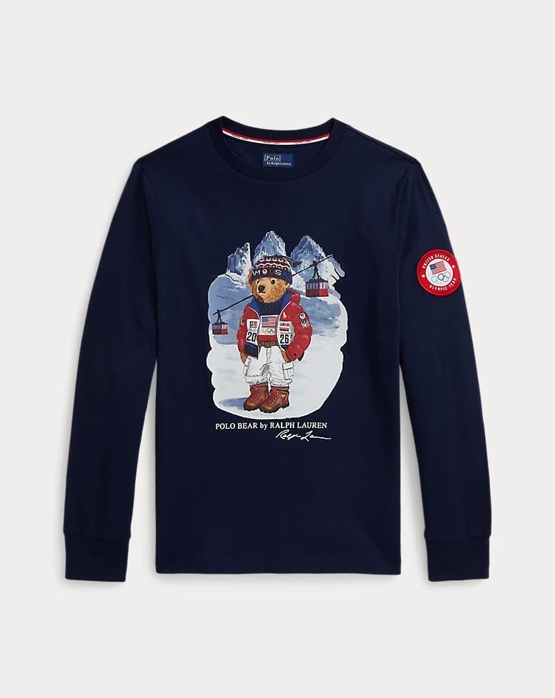 R.L Team USA Polo Bear Cotton T-Shirt