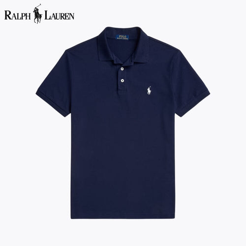 R.L Custom Slim Fit Stretch Mesh Polo Shirt
