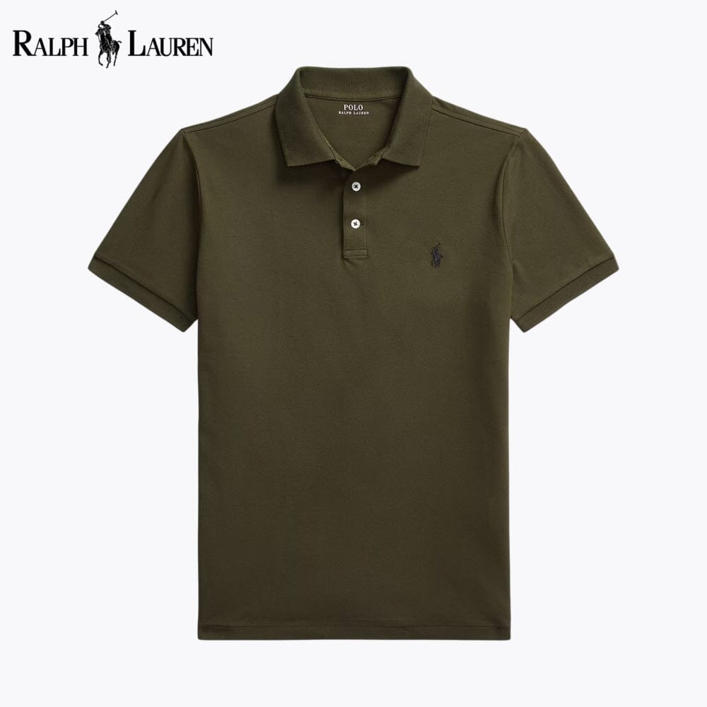 R.L Custom Slim Fit Stretch Mesh Polo Shirt