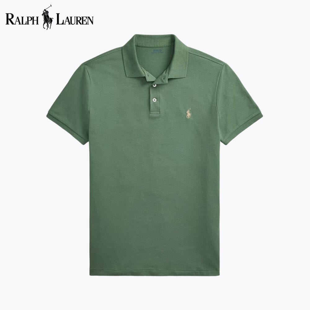 R.L Custom Slim Fit Stretch Mesh Polo Shirt