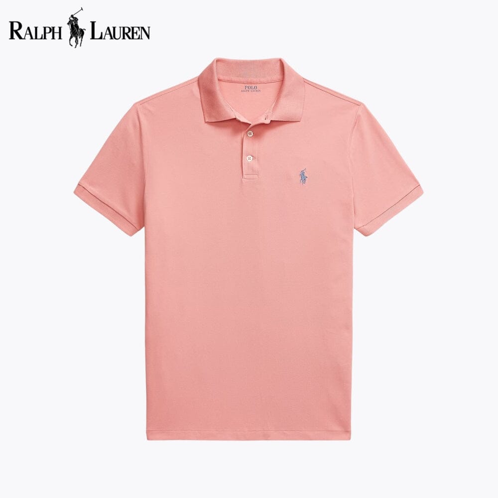 R.L Custom Slim Fit Stretch Mesh Polo Shirt
