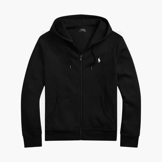 R.L. Hoodie entièrement zippé en maille double