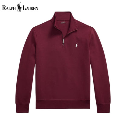R.L Double-Knit Mockneck Pullover