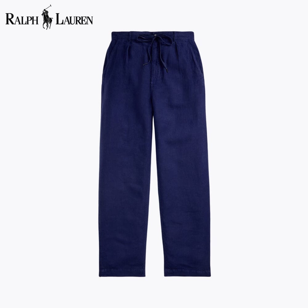 R.L Lateef Relaxed Fit Pleated Linen Pant