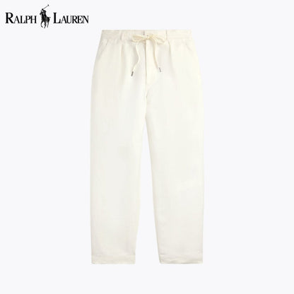R.L Lateef Relaxed Fit Pleated Linen Pant