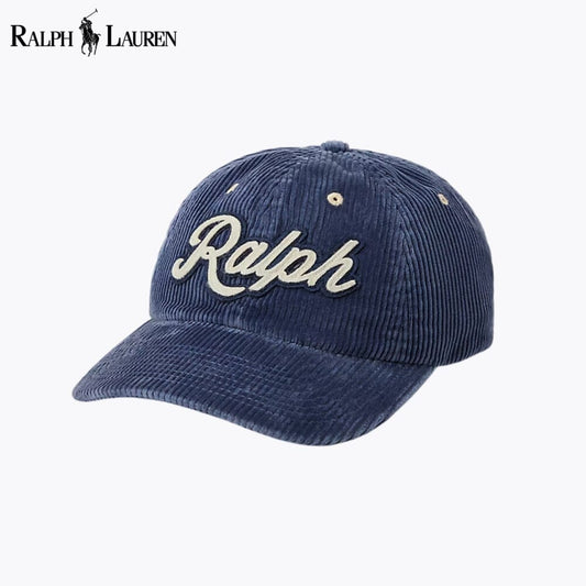 Casquette en velours côtelé avec logo R.L