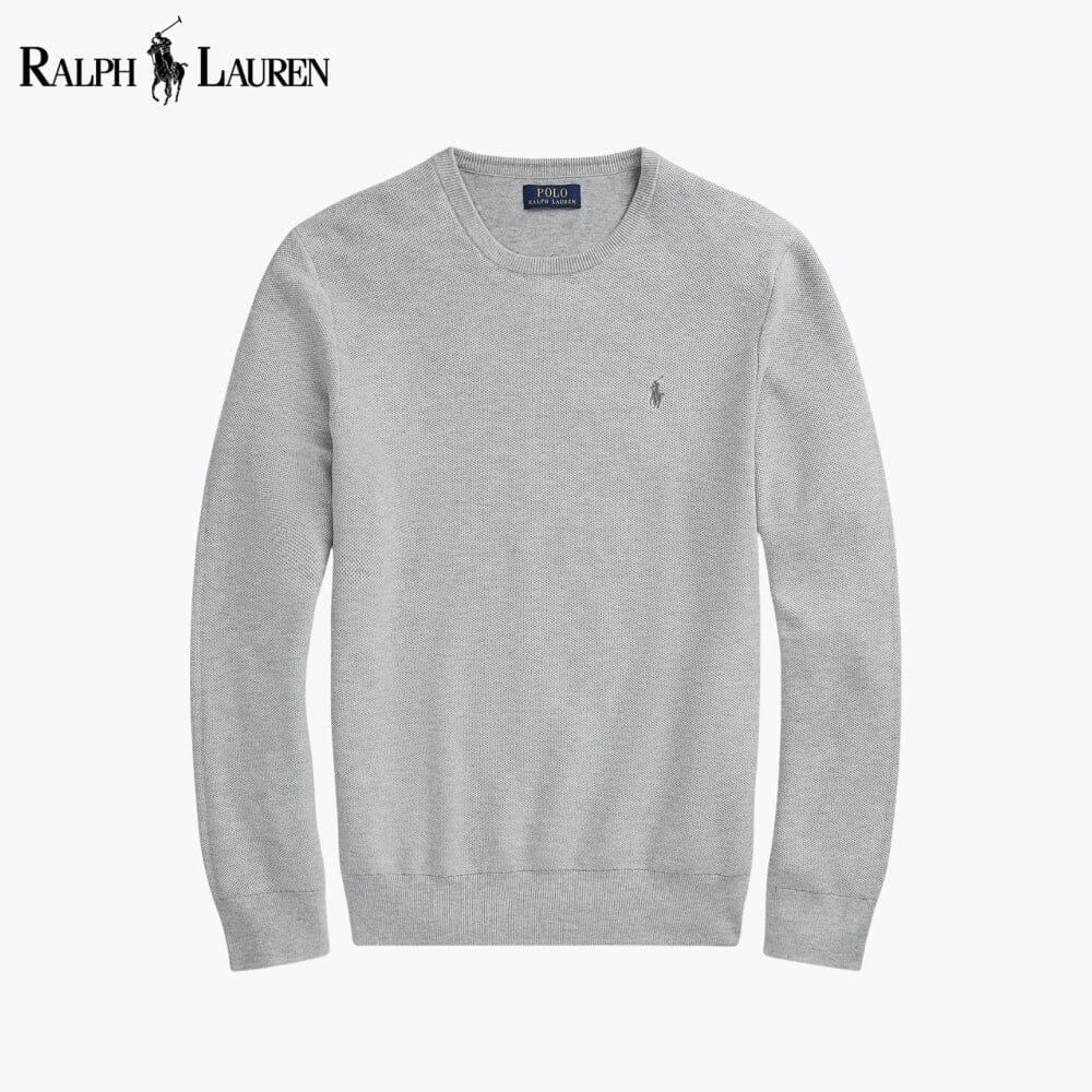 R.L Mesh-Knit Cotton Crewneck Sweater