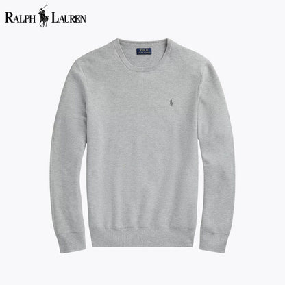 R.L Mesh-Knit Cotton Crewneck Sweater