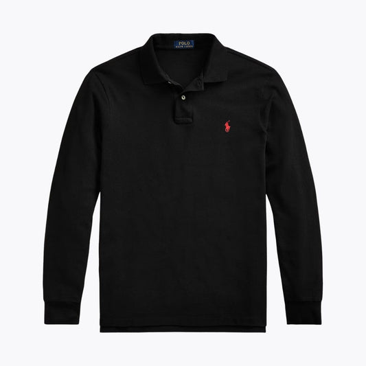 R.L Mesh Long-Sleeve Polo Shirt