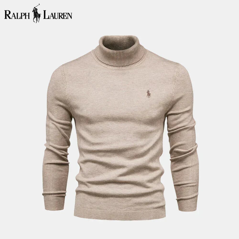 R.L Turtleneck Cable-Knit Wool Knit Sweater